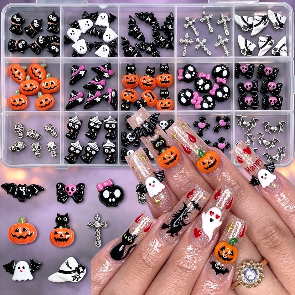 Nail Art Valentines Day - 15grid 3D Adoráveis Gemas para Unhas