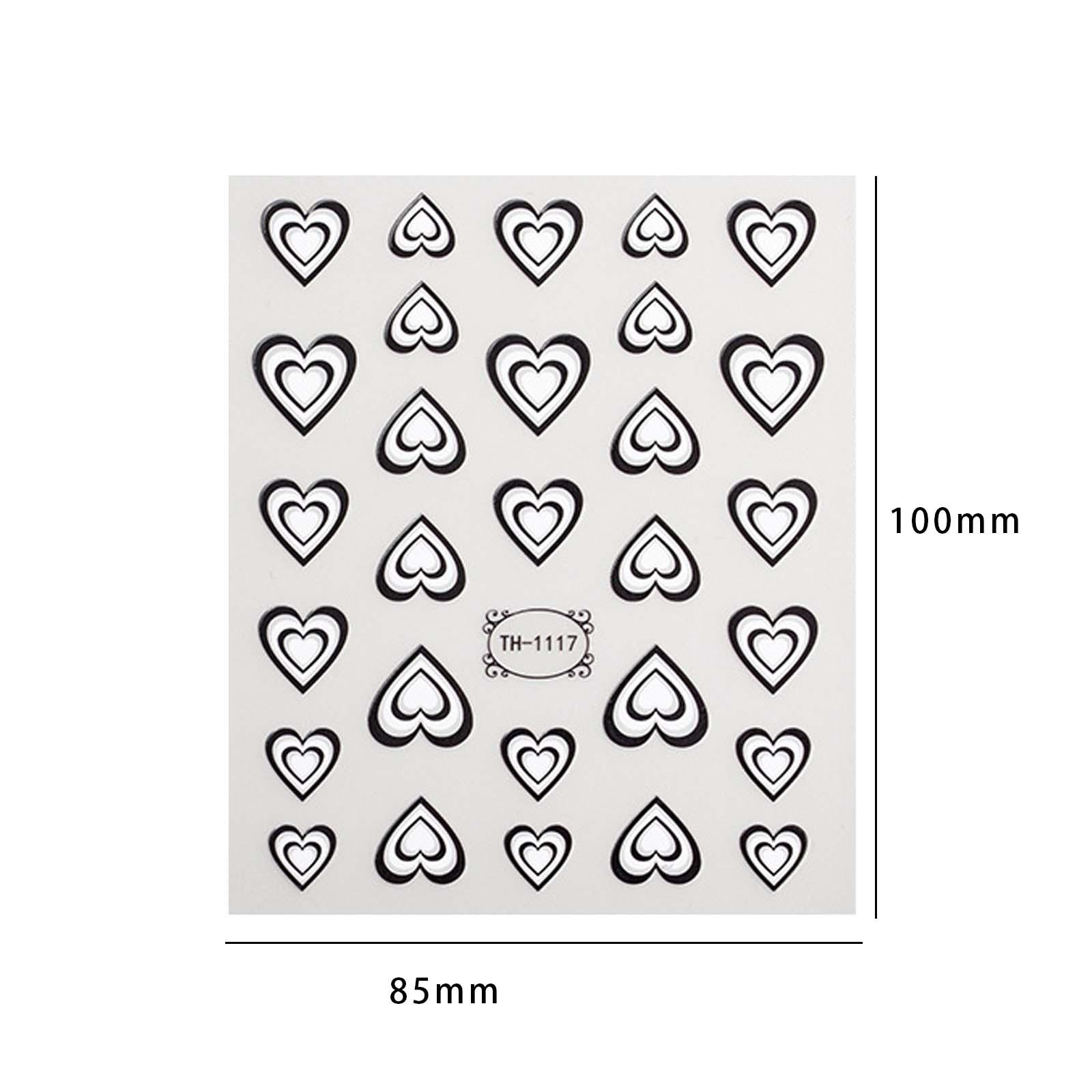 Adesivos 3D de Coração para Un - Nail Art Valentines Day avaliação e preço