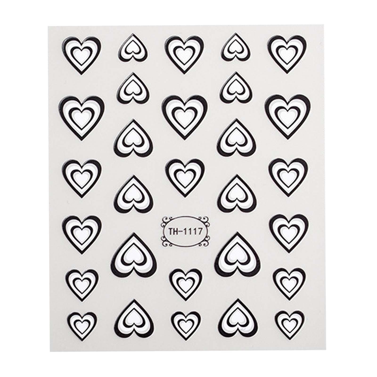 Adesivos 3D de Coração para Un - Nail Art Valentines Day avaliação e preço