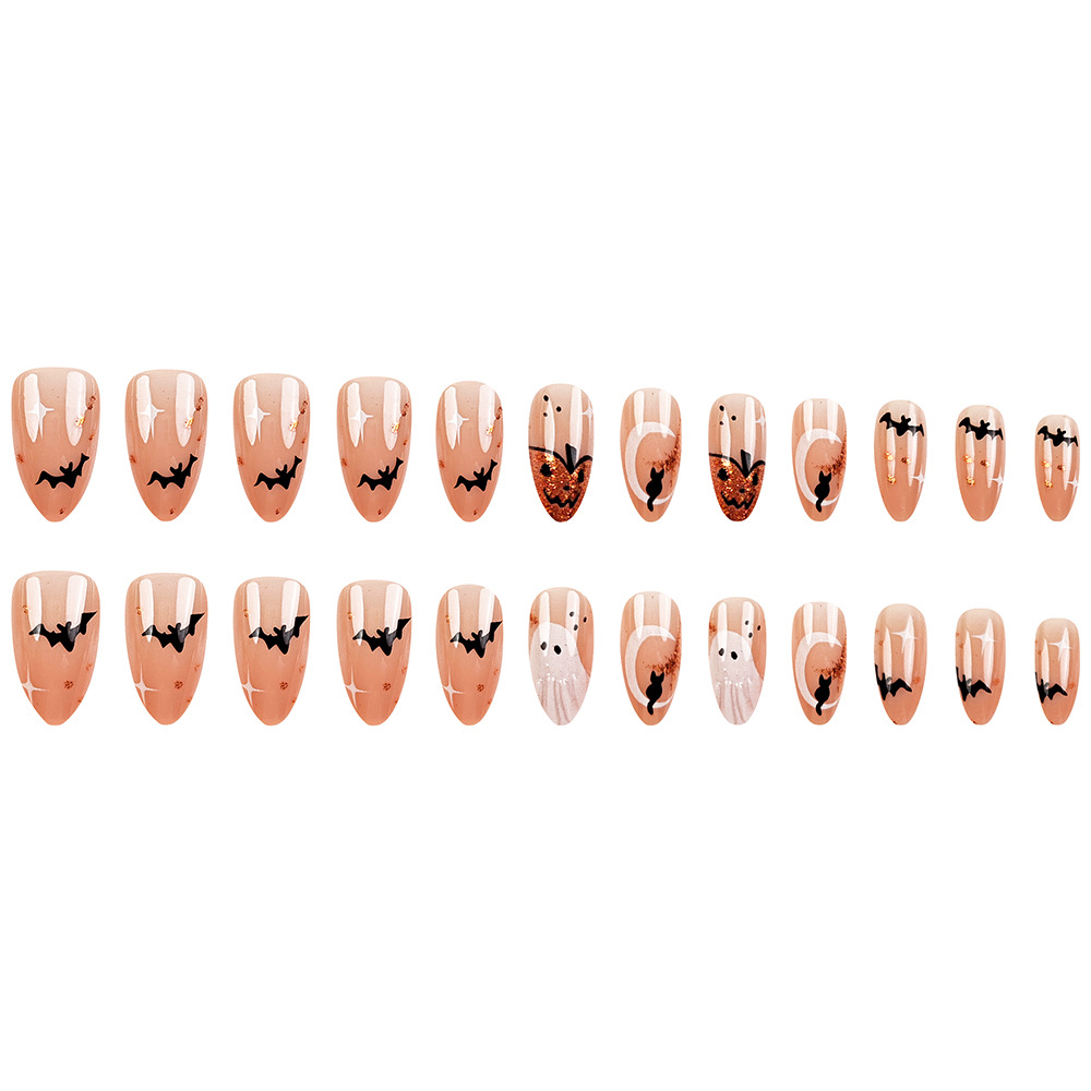 24 pçs simples amêndoa imprens - Nail Art Press On avaliação e preço