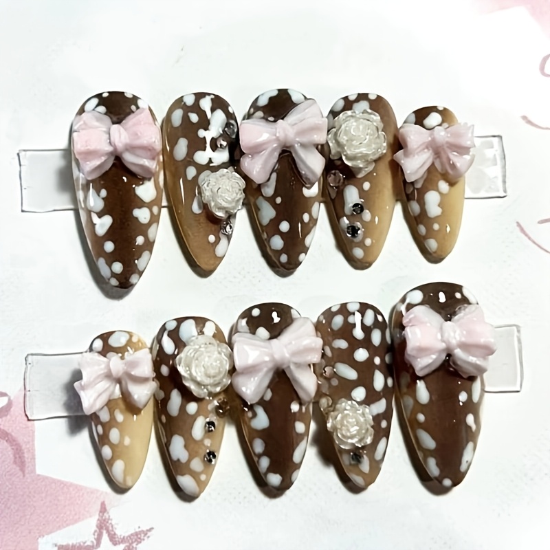 10 unidades de unhas postiças  - Nail Art Press On avaliação e preço