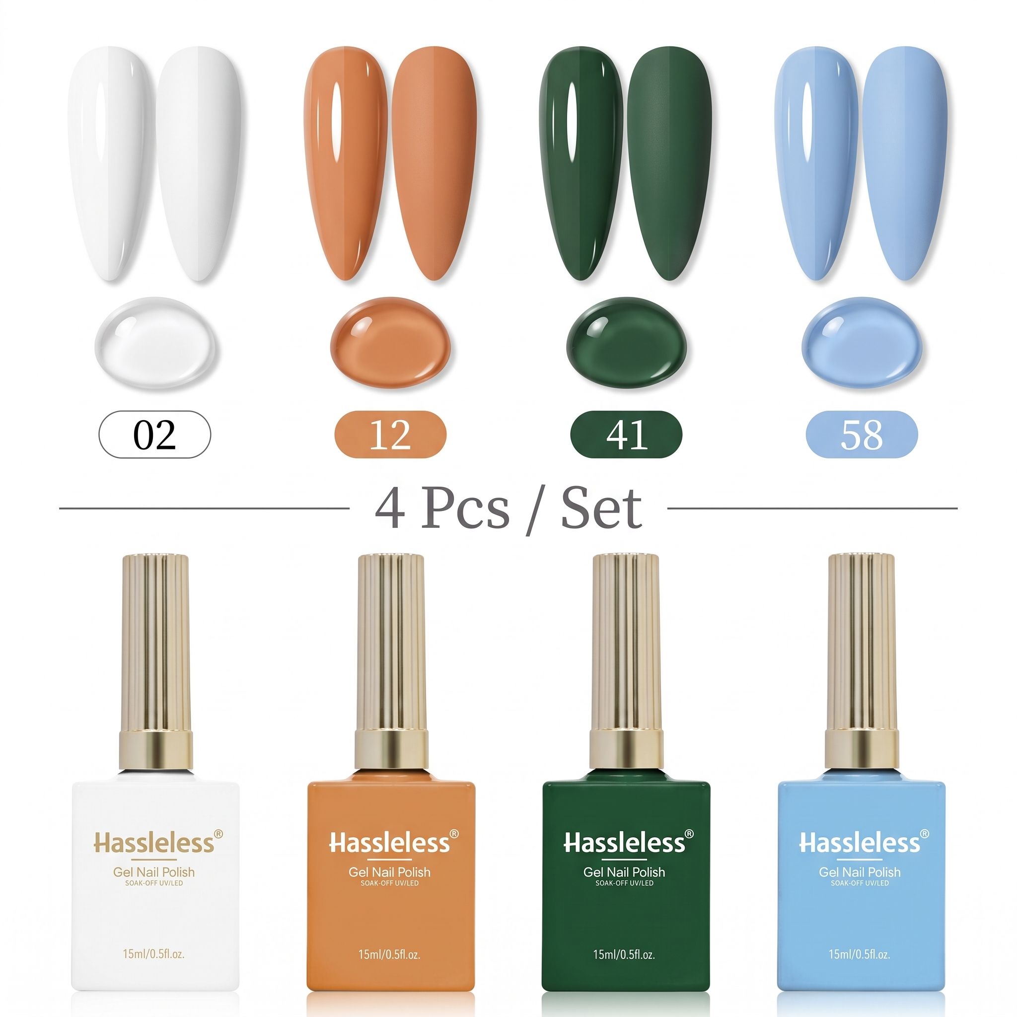 Conjunto de 4 Esmaltes em Gel  - Nail Art Orange avaliação e preço
